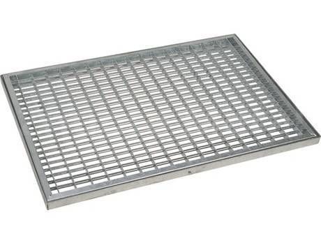 Recessed frame steel grating doormat