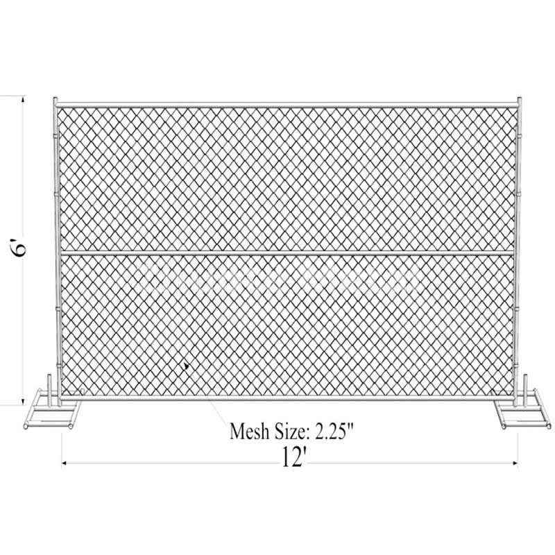 Chain link temp fencing