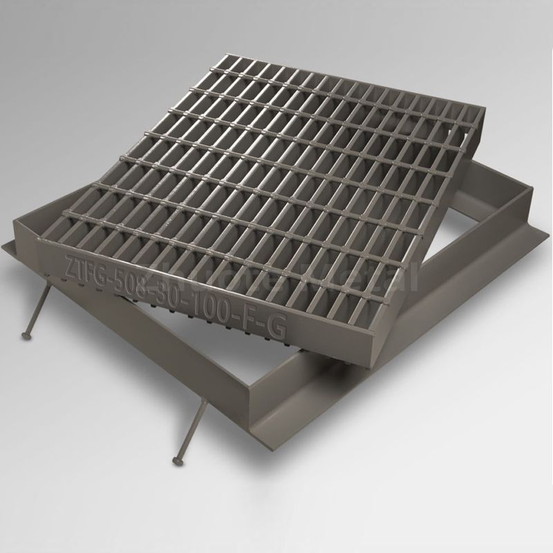 Frames steel trench grating